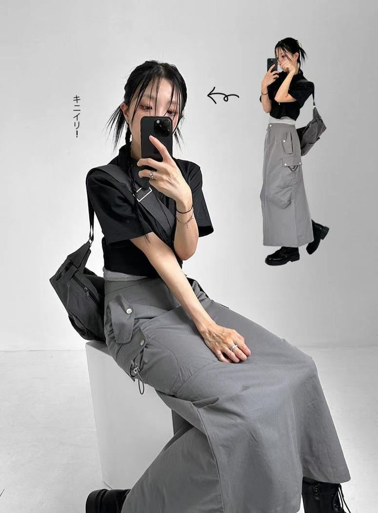 型格工業風短板襯衫