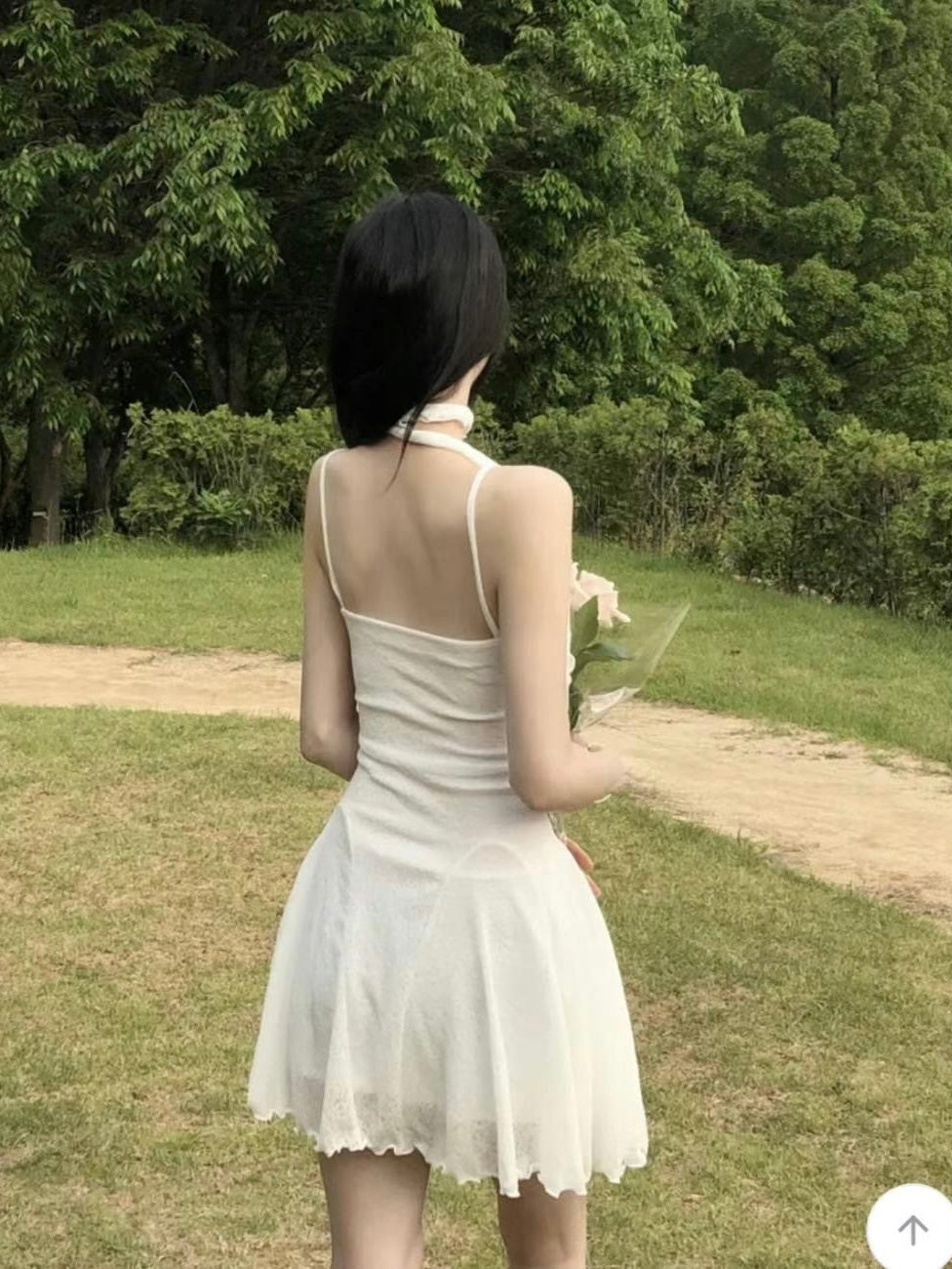 幼吊帶仙氣貼身連身裙
