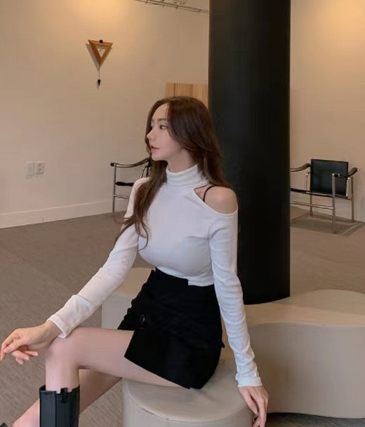 小性感單肩露膊Top
