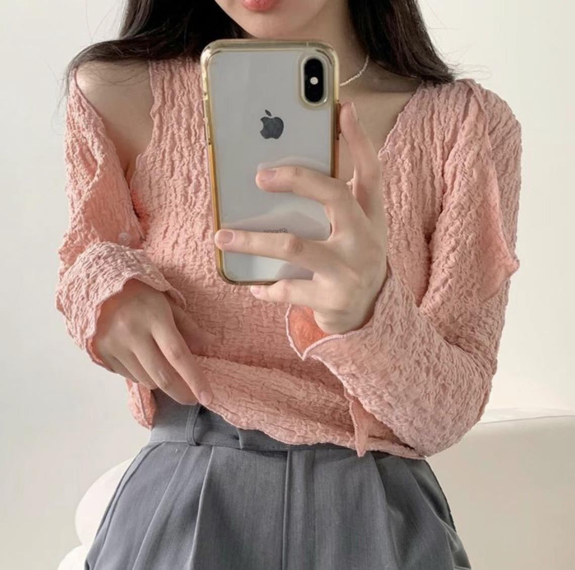皺皺小背心兩件套