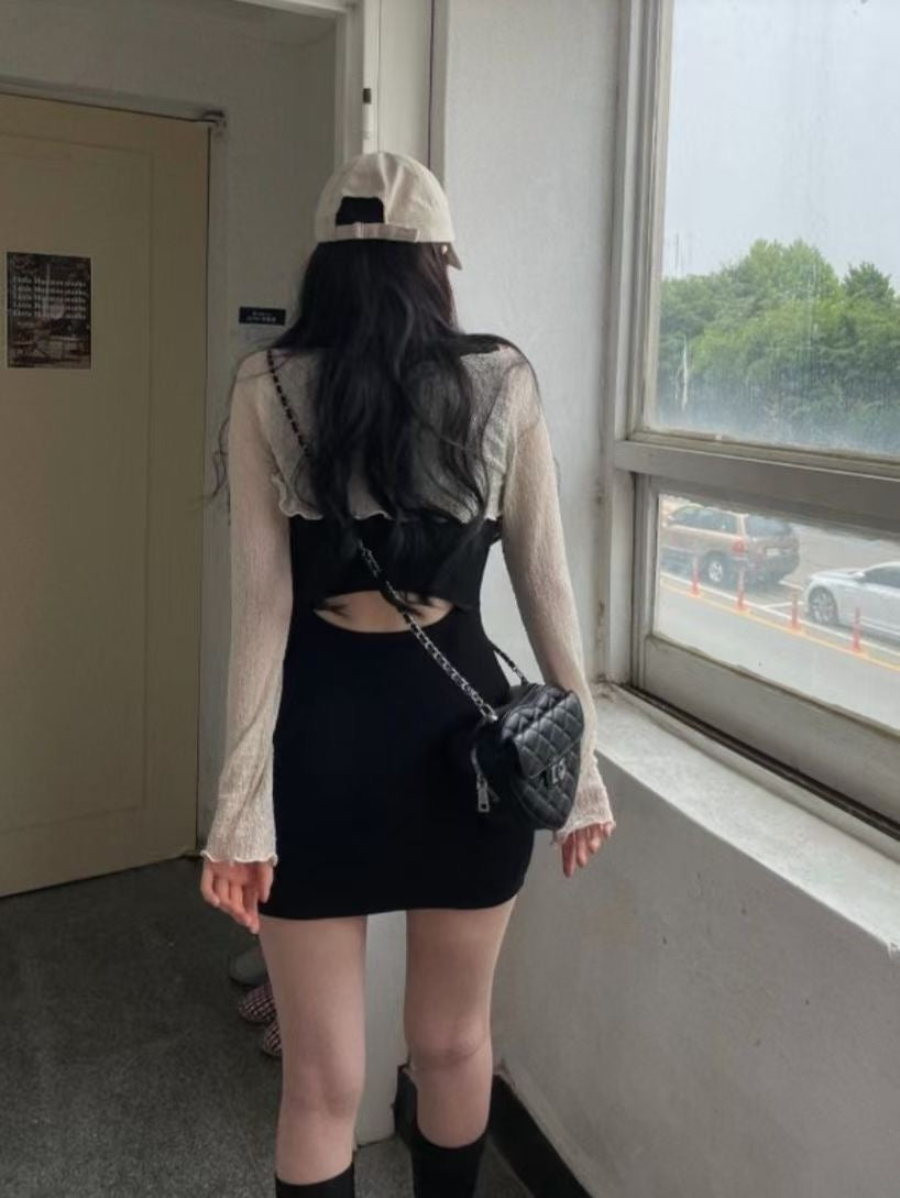 Back Open小露腰背心連身裙