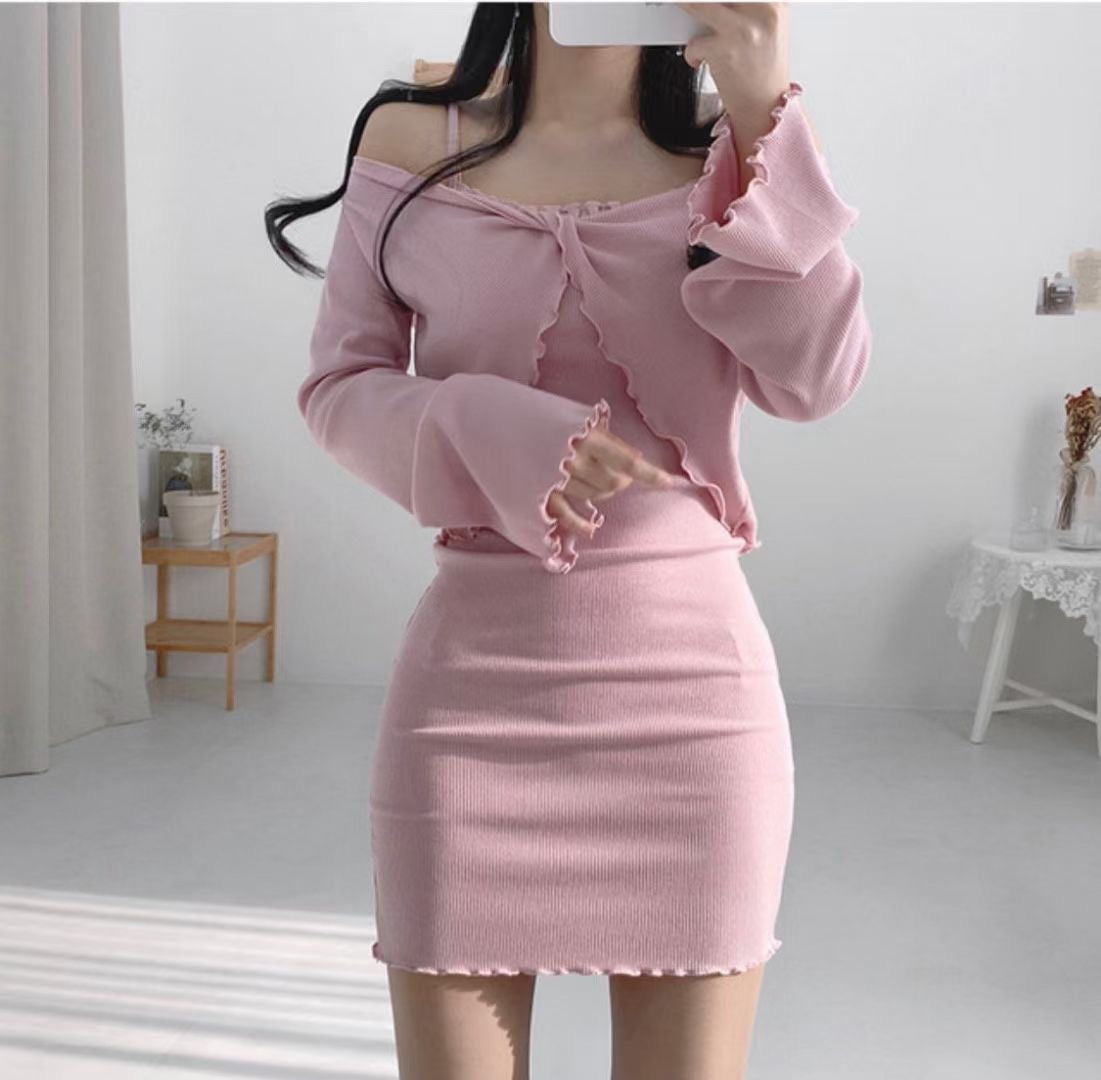 小性感吊帶連身裙Set