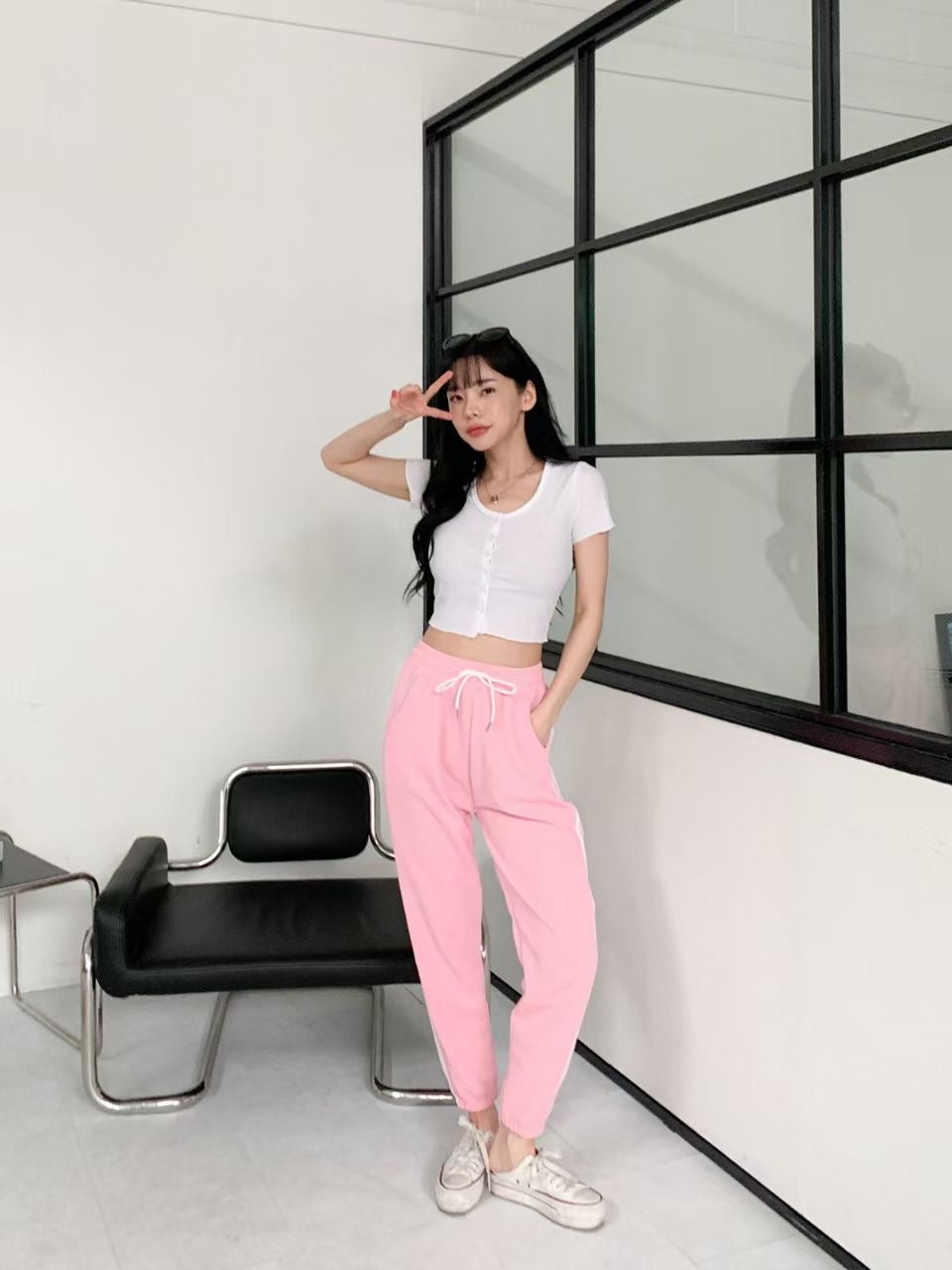 Mini Button Crop Top
