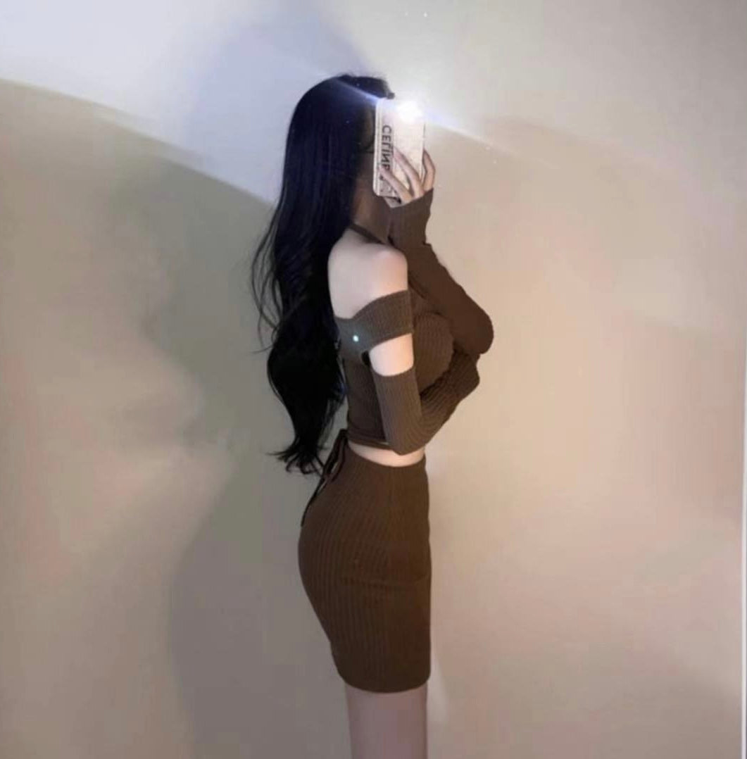 超性感吊帶露腰連身裙