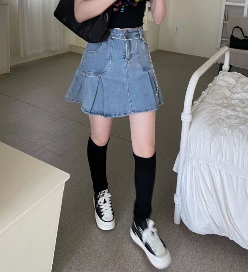 See You Tomorrow Denim Skirt
