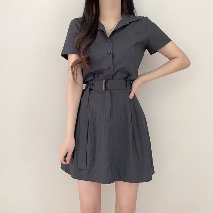 襯衫短裙皮帶Set