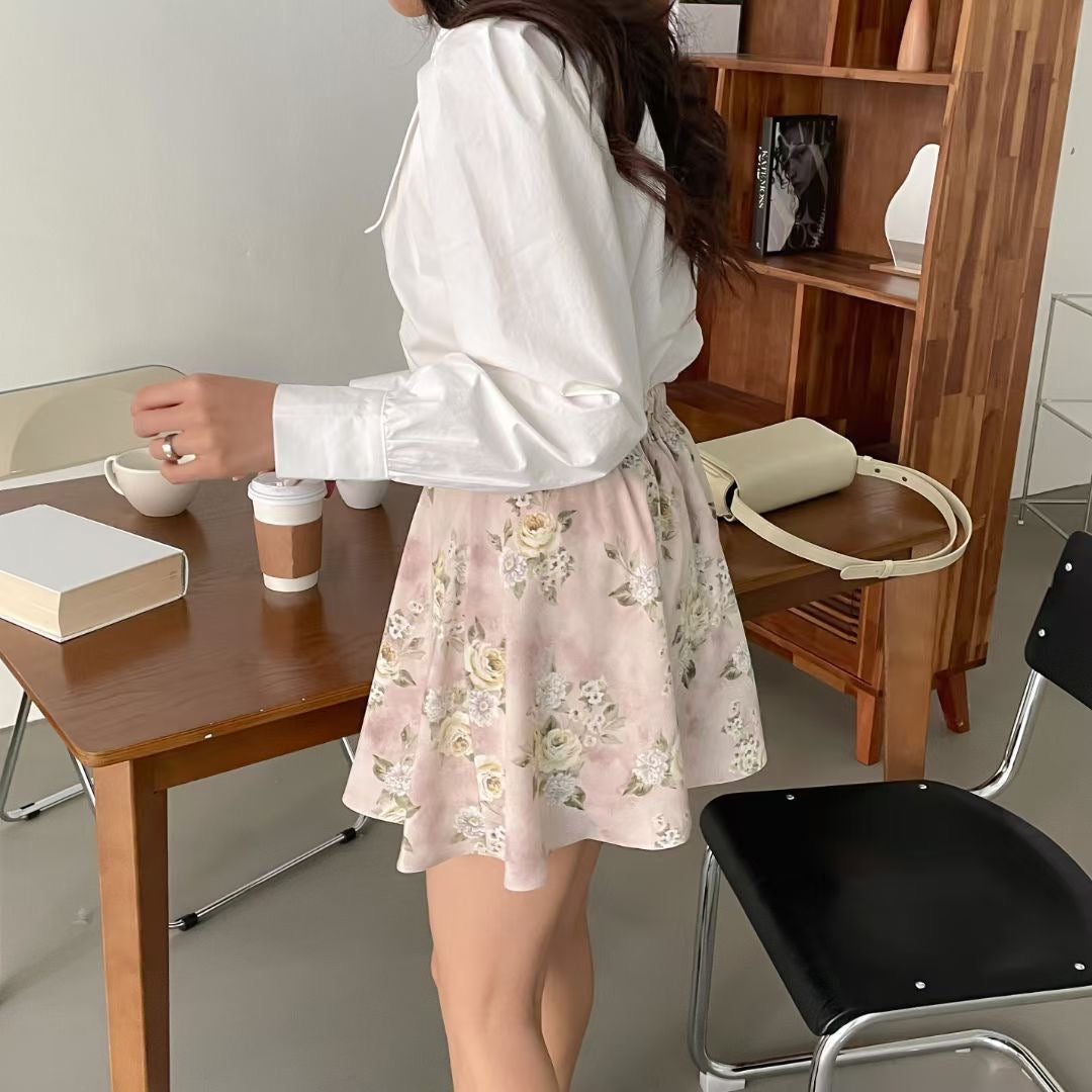 氣質玫瑰碎花裙