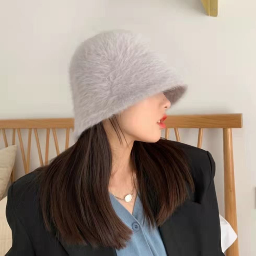 高質感紋理毛絨漁夫帽