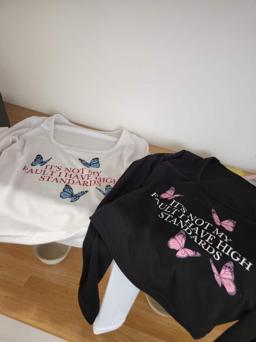 Butterfly Long Crop Tee