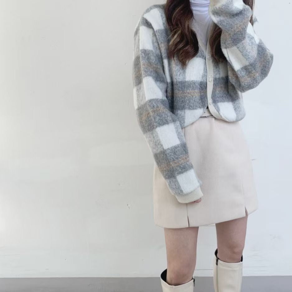 KR Checked Cardigans