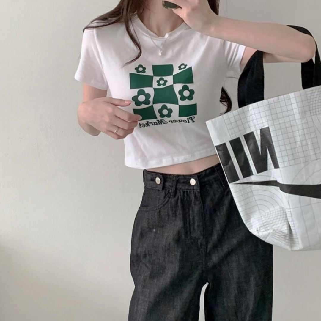 Flower Market Crop Tee