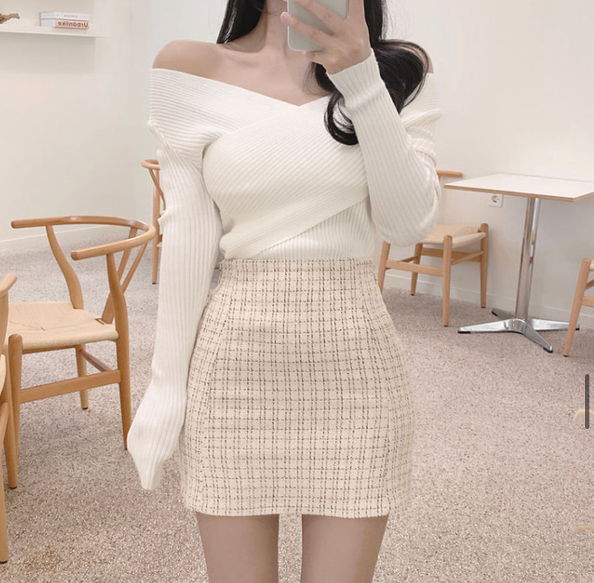 2-ways交疊Knit Top