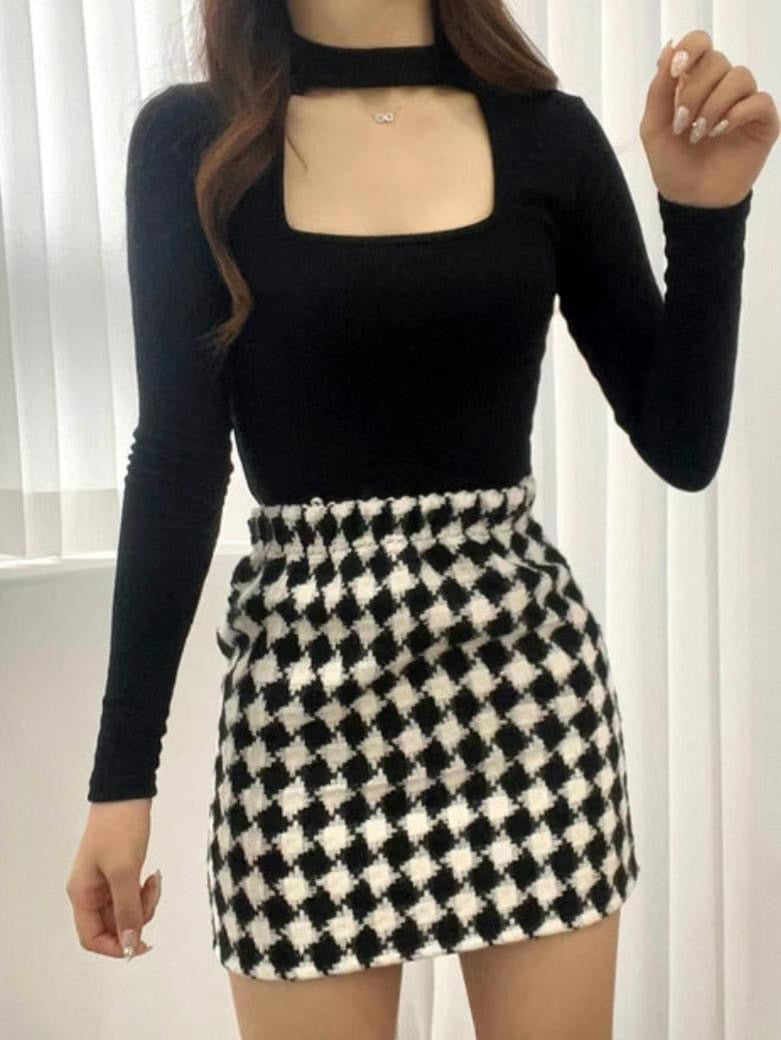 性感方領Choker Top