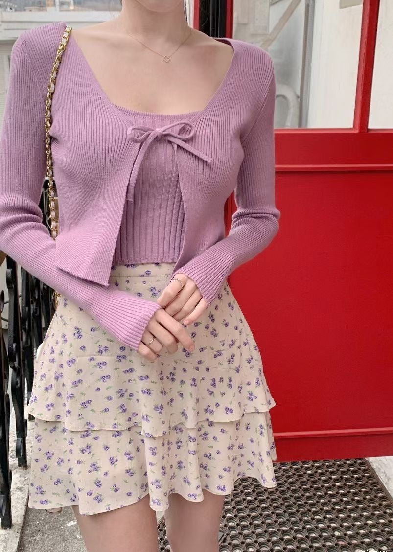 Lavender Layers Floral Skirt