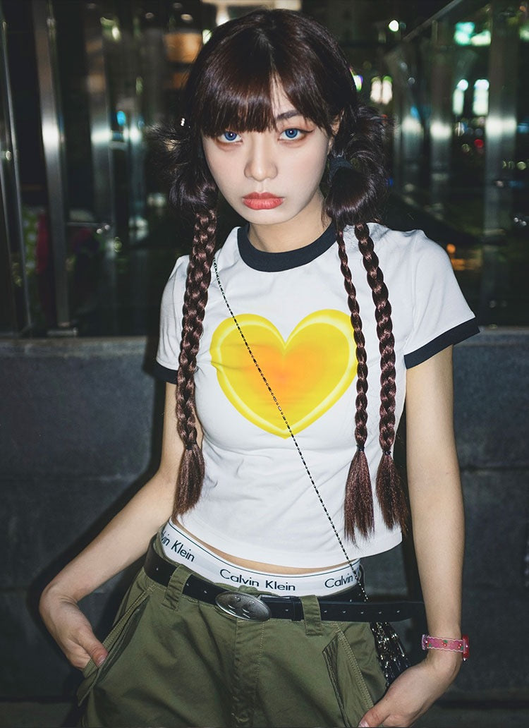 Hearttt Crop Tee