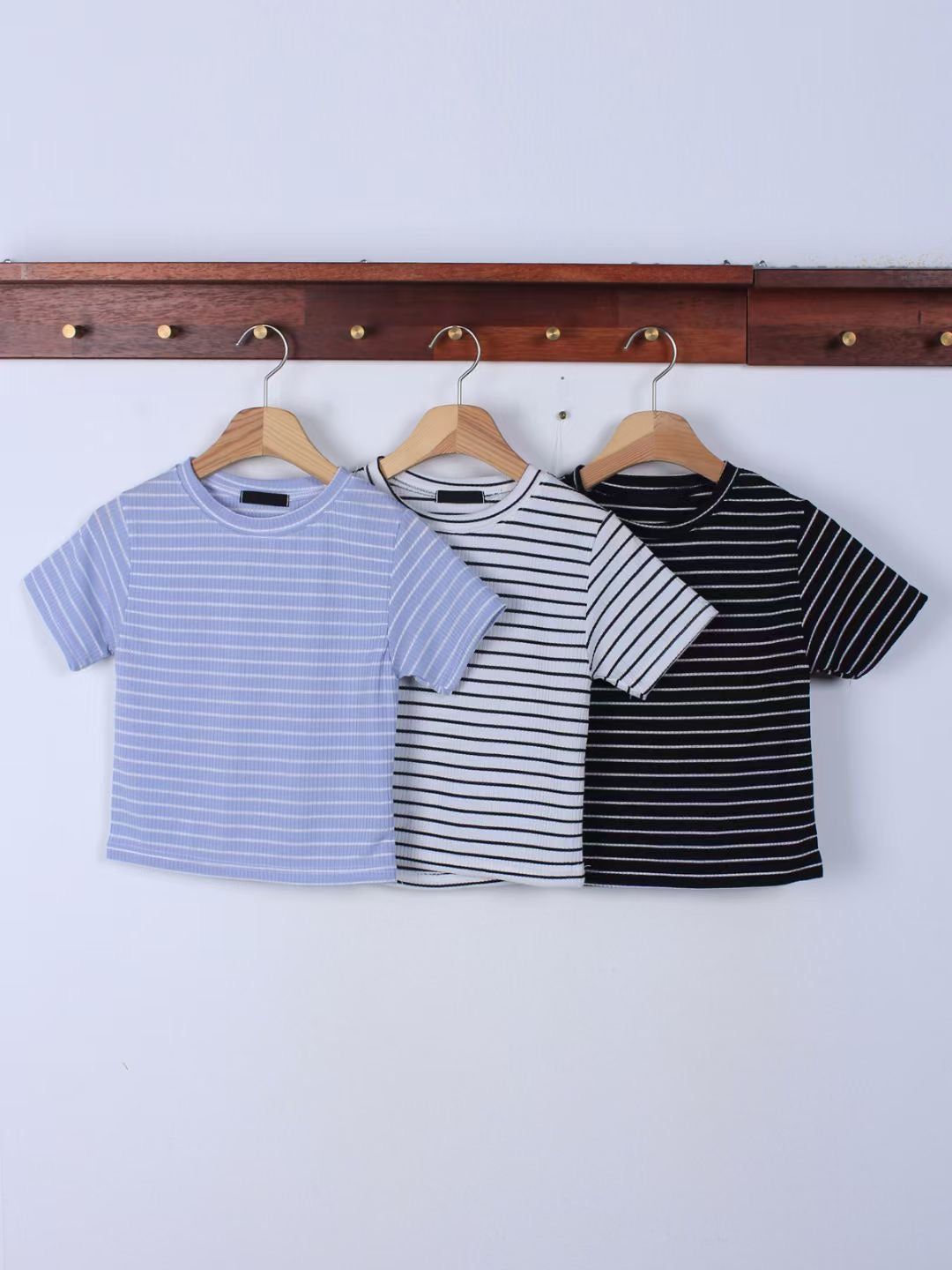 間條紋貼身Crop Top