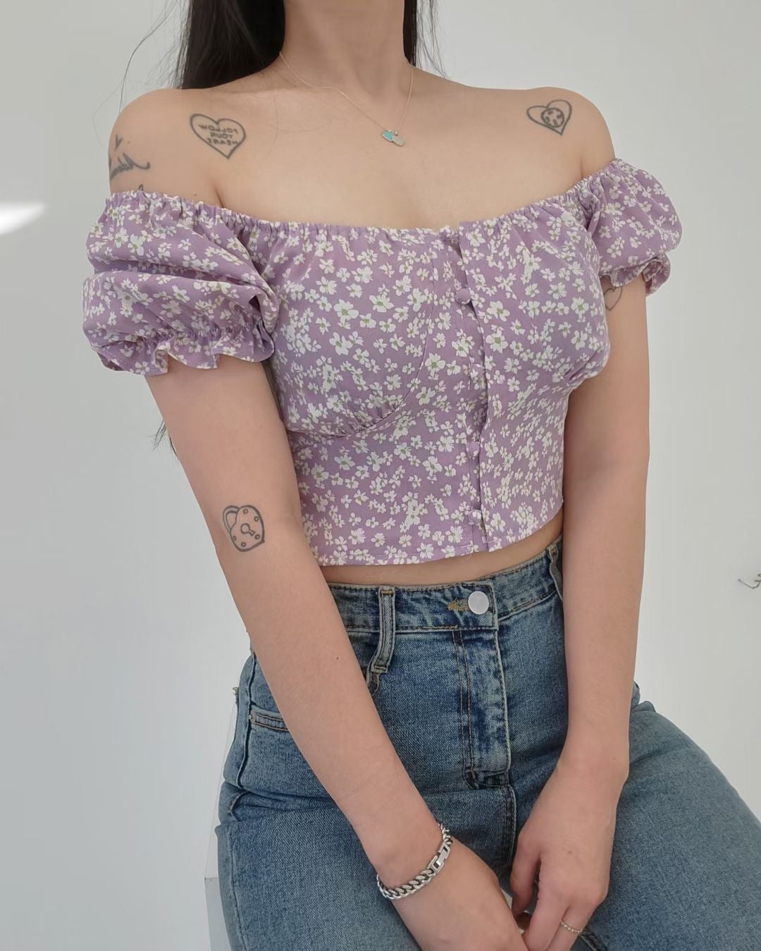 Flower Puff Blouse
