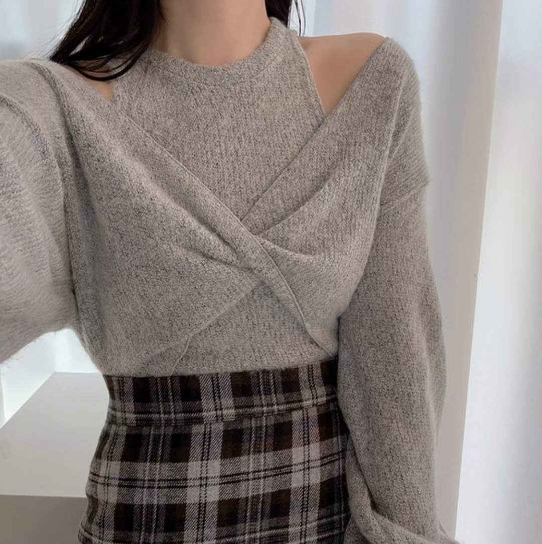 蝙蝠袖背心兩件套