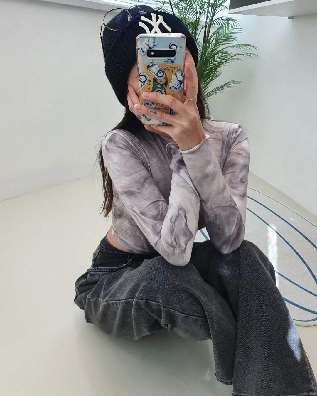 Marble Crop Top