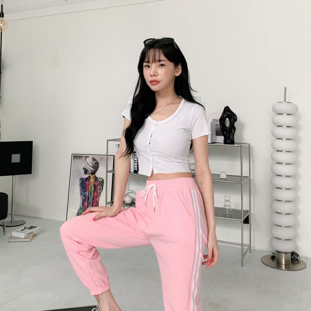 Mini Button Crop Top