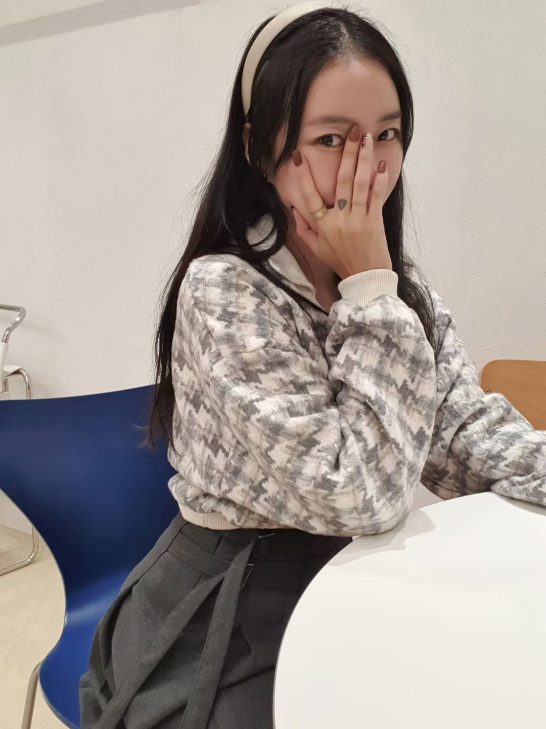 MTM千鳥格紋Crop
