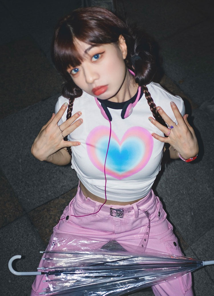 Hearttt Crop Tee