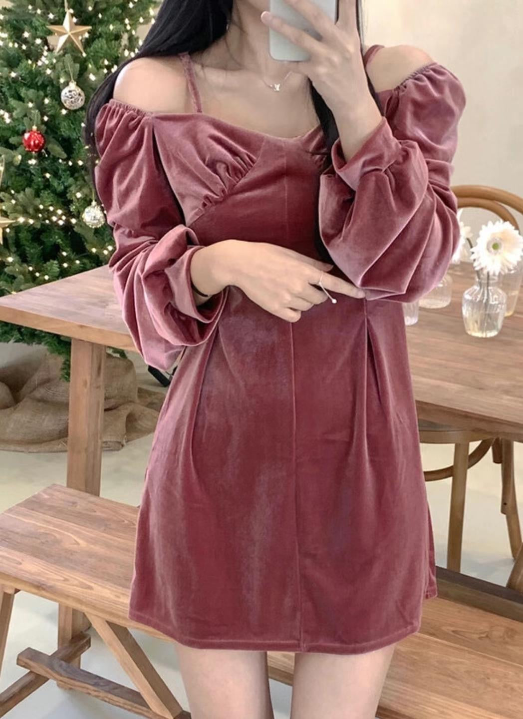 Velvet Off Shoulder Ops