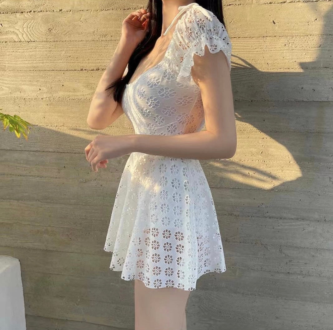 韓系鏤空小碎花Swimsuit