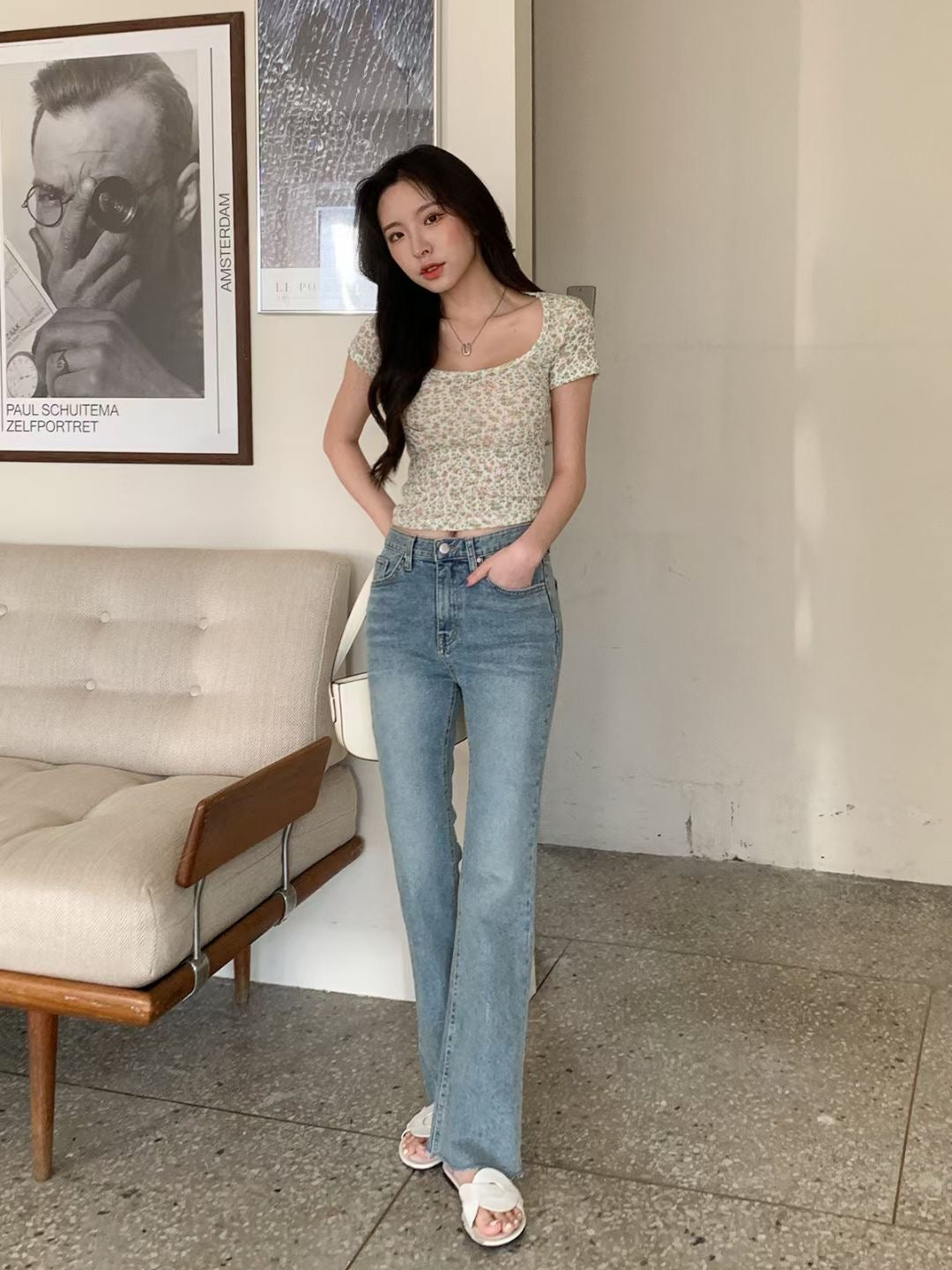 Sylvia 小碎花Crop Top