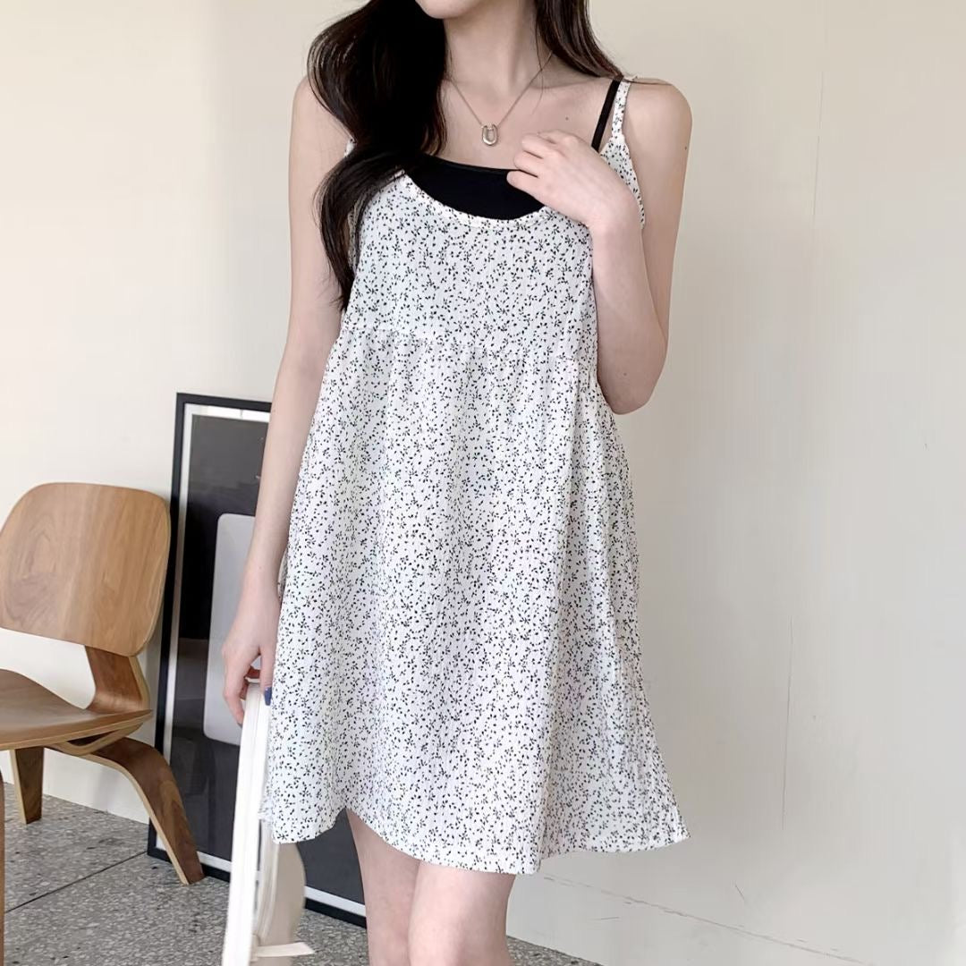 韓系小碎花吊帶ops