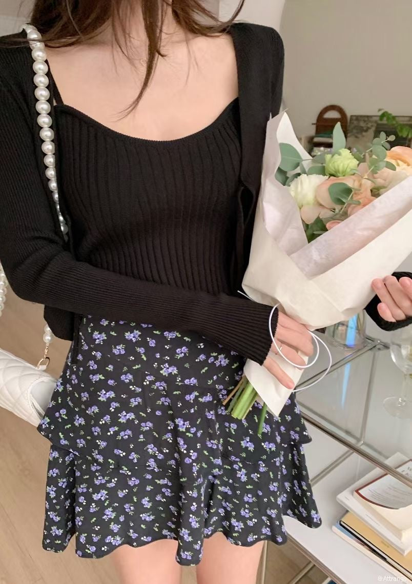 Lavender Layers Floral Skirt
