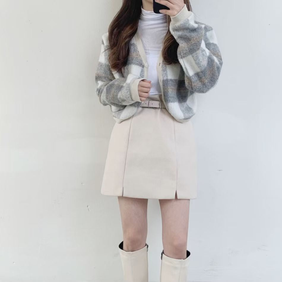 KR Checked Cardigans