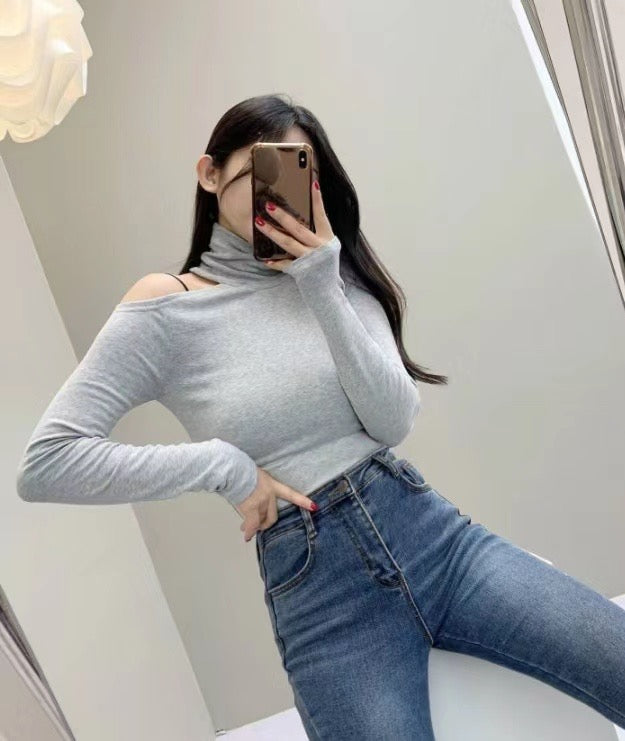 小性感單肩露膊Top