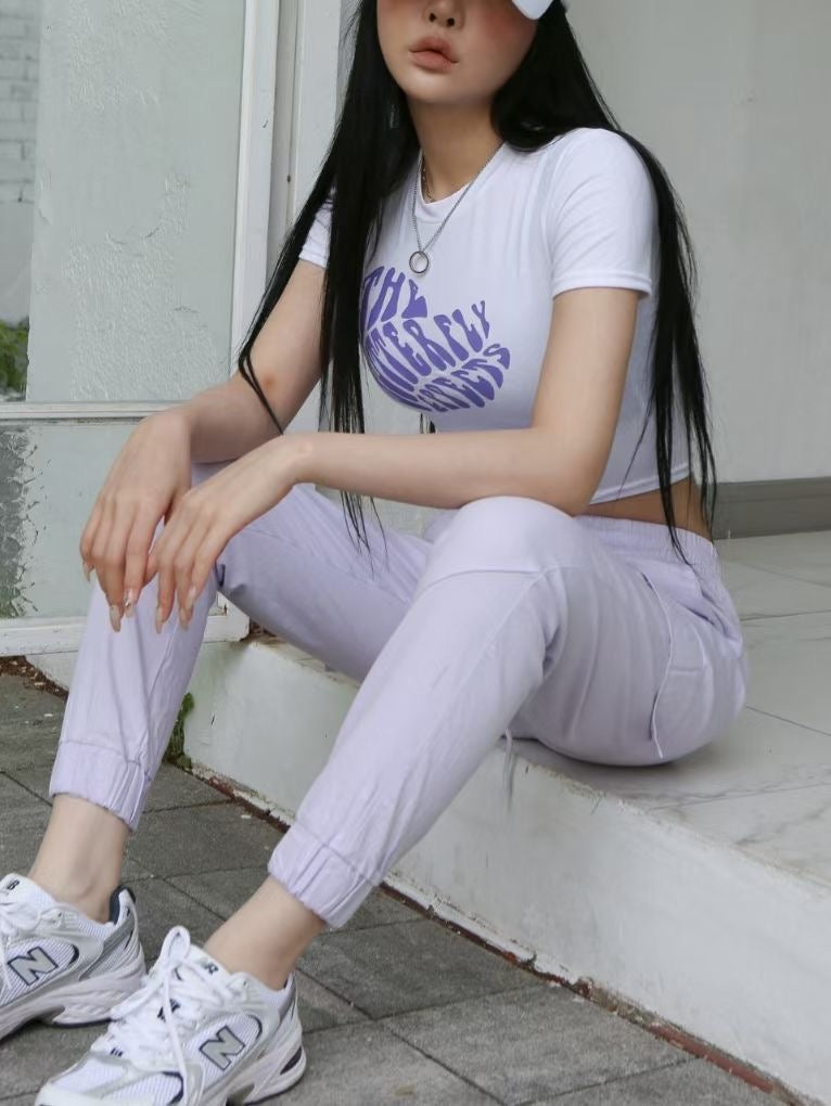 Purple Heart Crop Tee