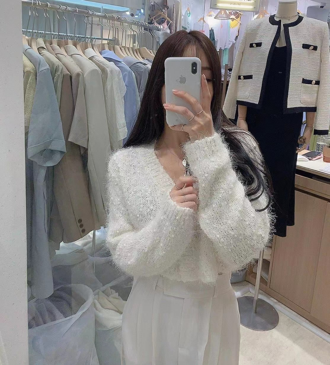 粒粒雪糕毛毛Cardigans