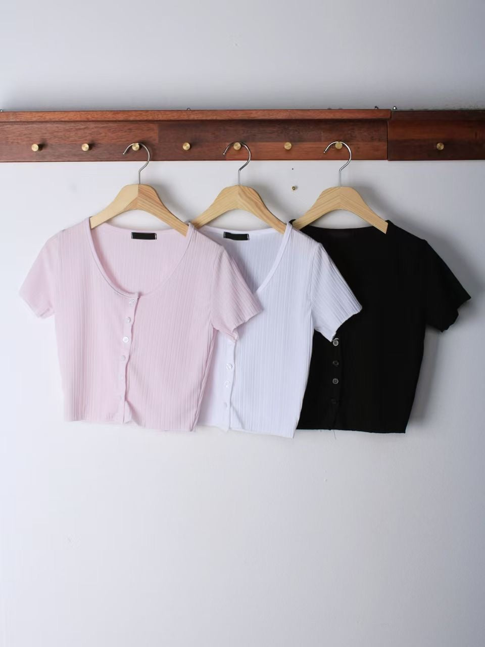 Mini Button Crop Top