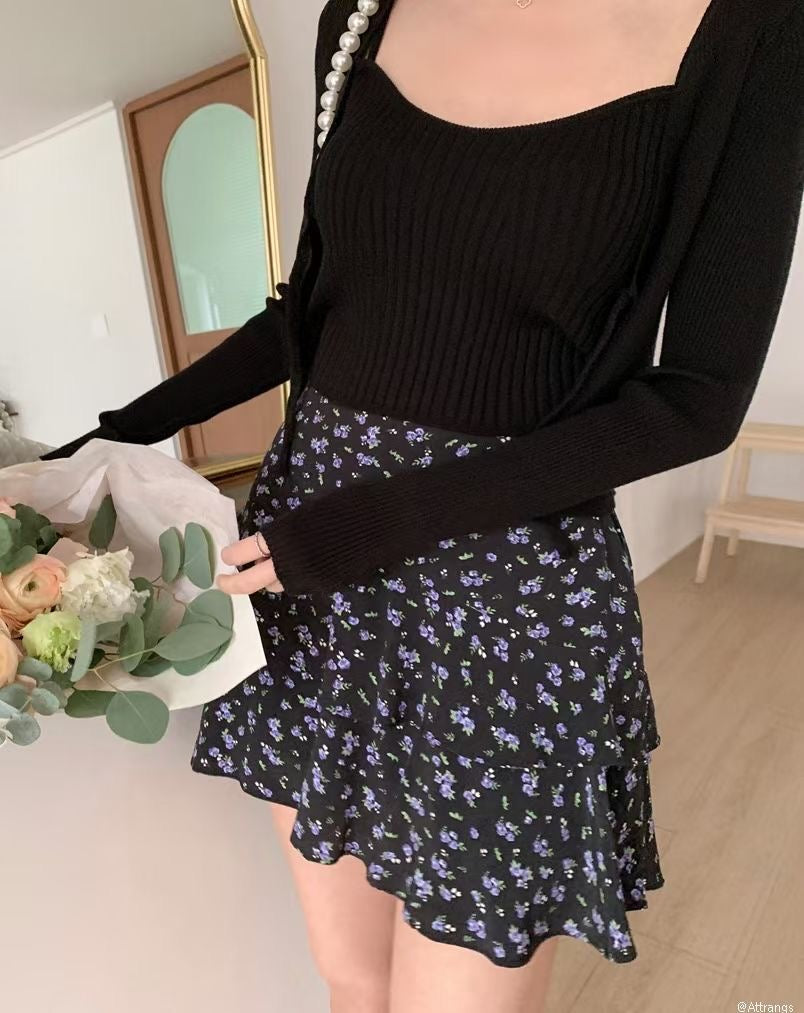 Lavender Layers Floral Skirt