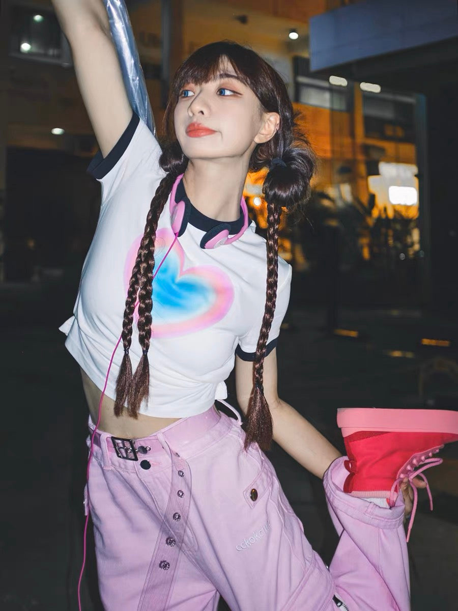 Hearttt Crop Tee
