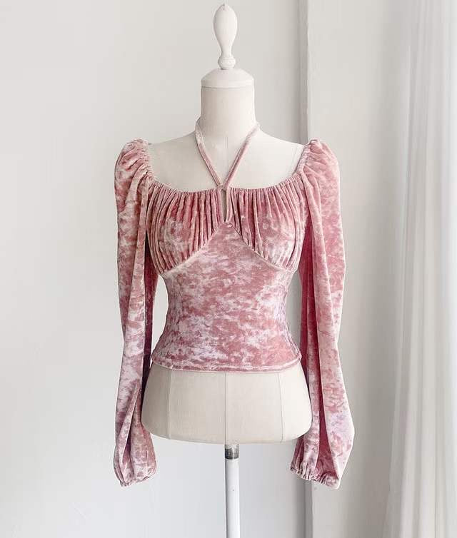 Cross Over Velvet Top