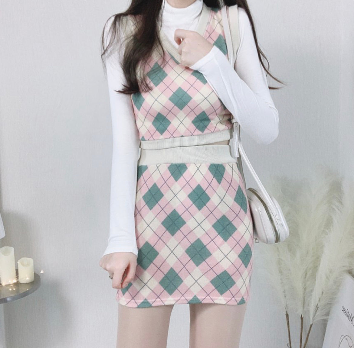 菱格紋Set