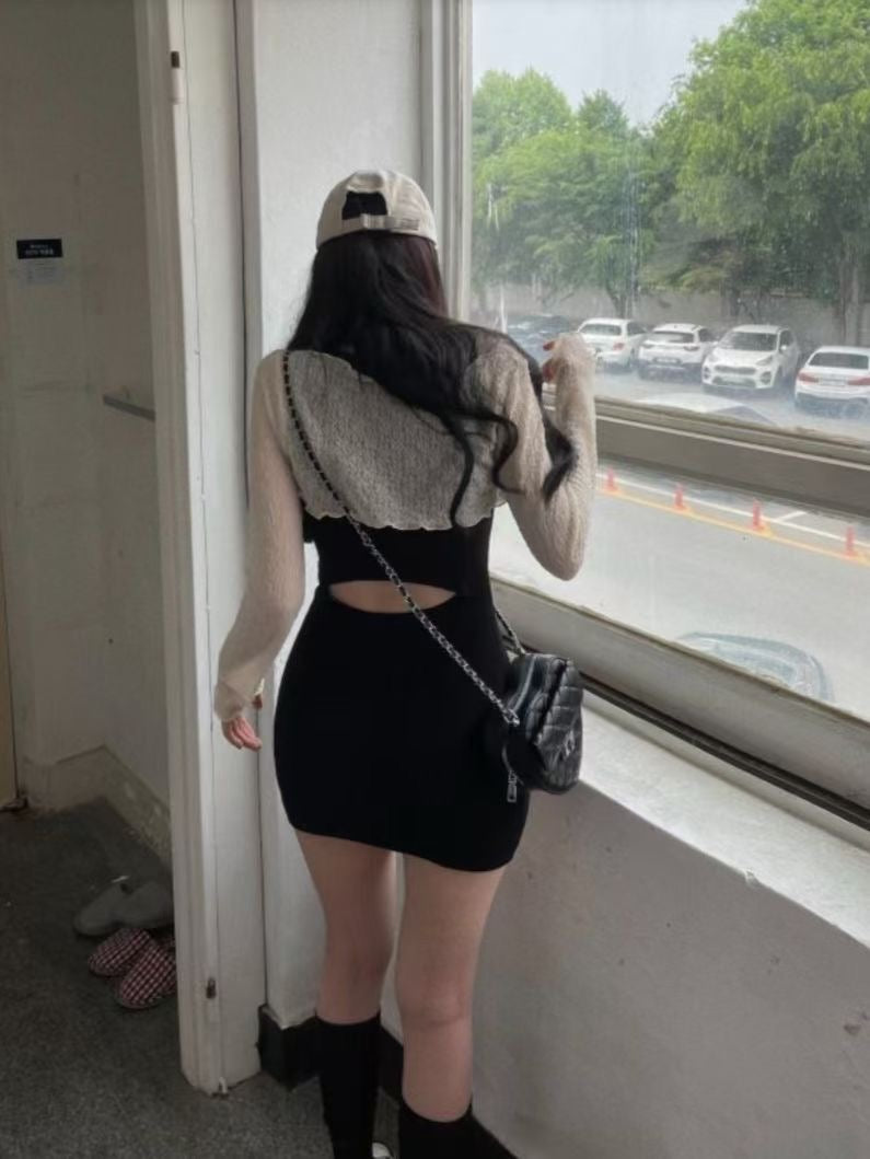 Back Open小露腰背心連身裙