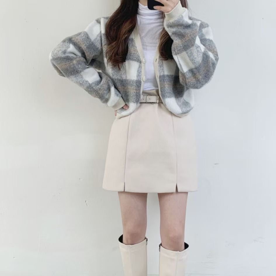 KR Checked Cardigans