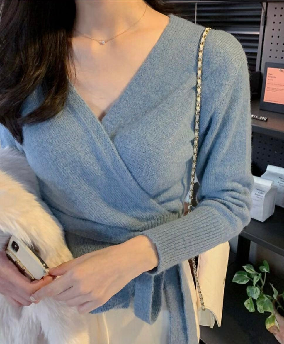 超綿軟熟交疊綁帶Top