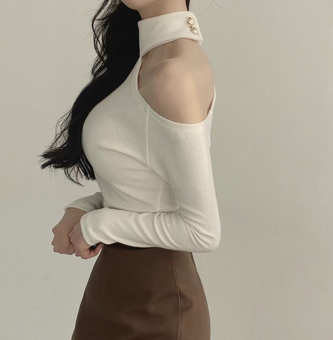 小性感單肩露膊Top