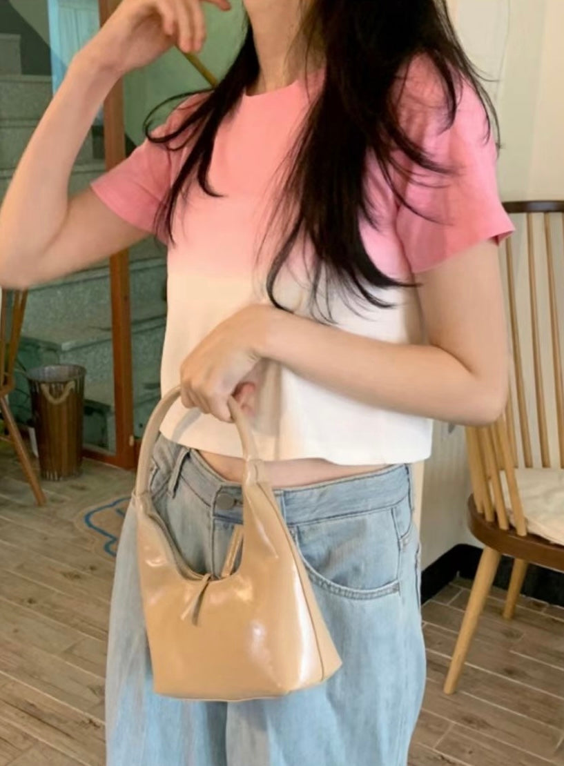 漸變色Crop Tee