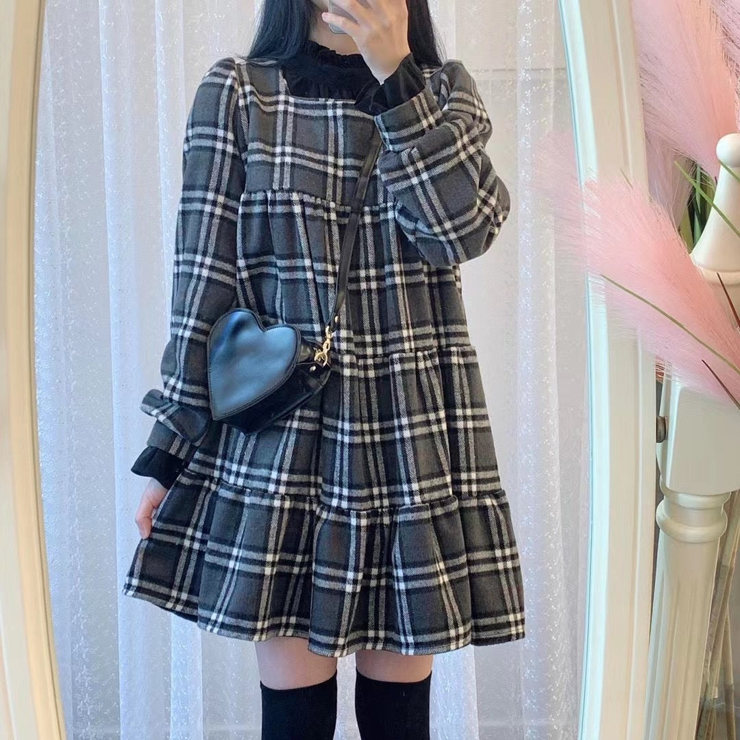 Vintage方領格紋Ops