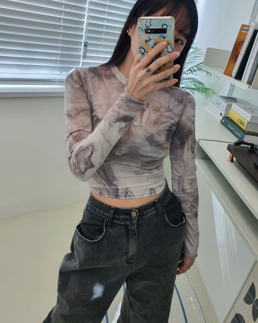 Marble Crop Top