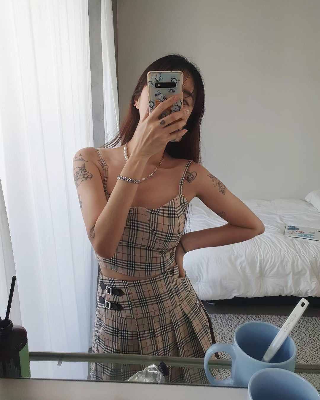 【女團即視感】吊帶格紋Top