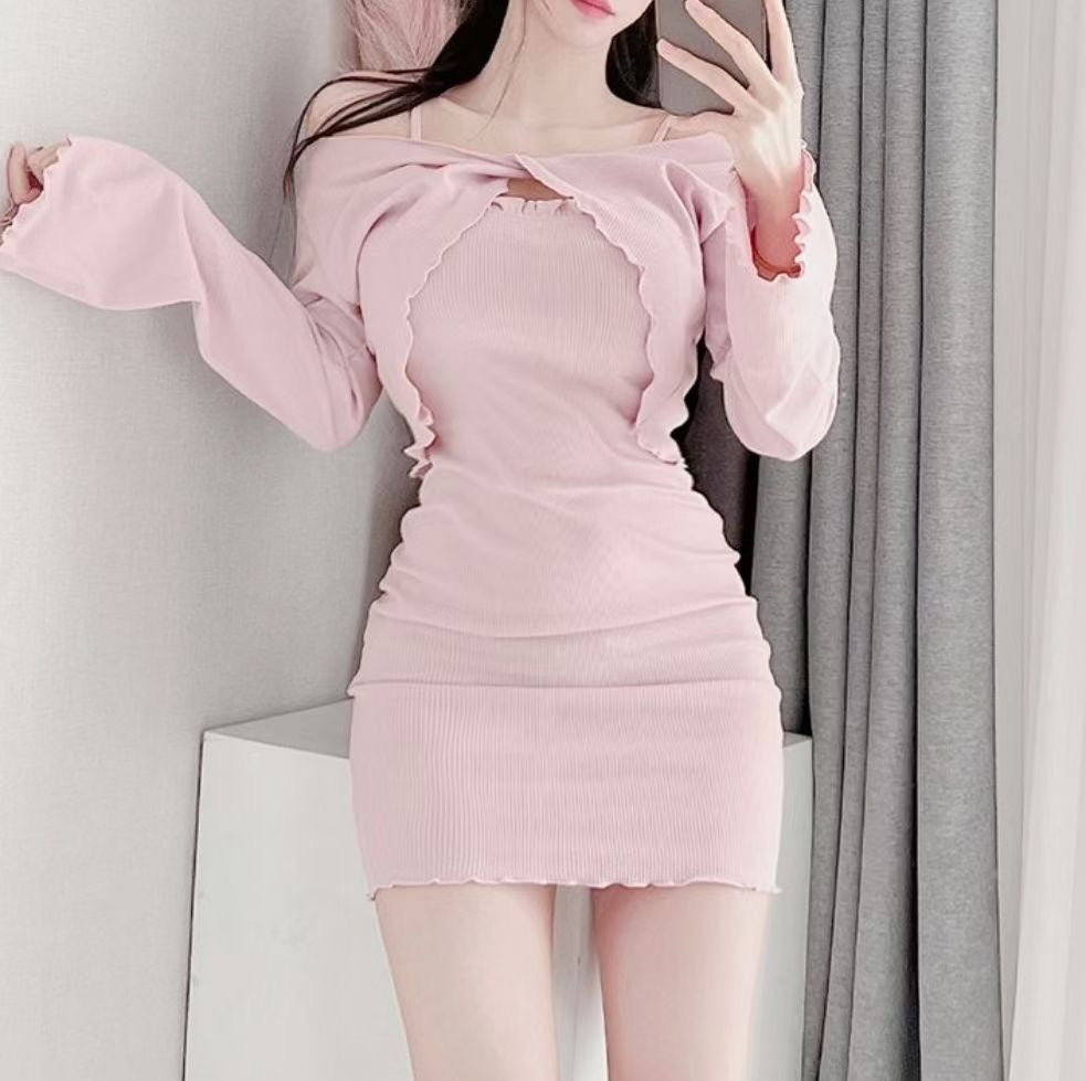 小性感吊帶連身裙Set