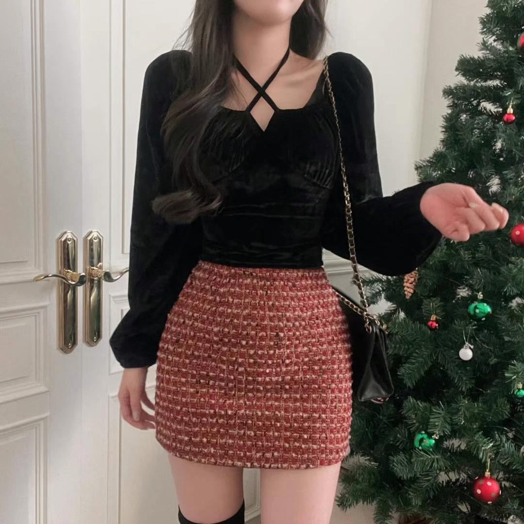 Cross Over Velvet Top